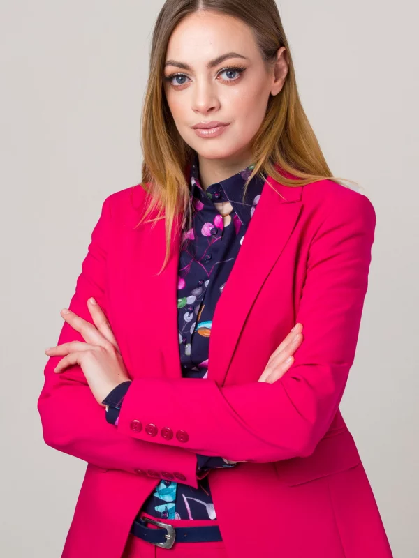 Marynarka damska fuksjowa