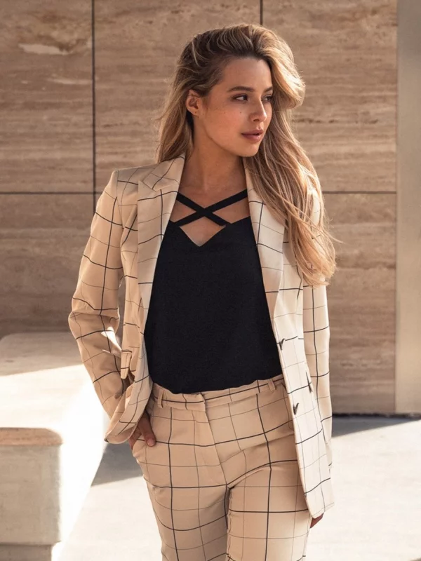 Marynarka damska w kratę