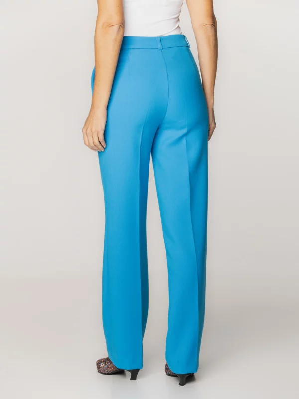 Turkusowe spodnie garniturowe