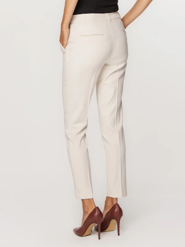 Beżowe spodnie garniturowe