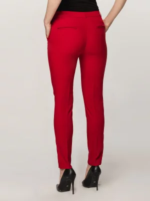Czerwone spodnie garniturowe Long Size