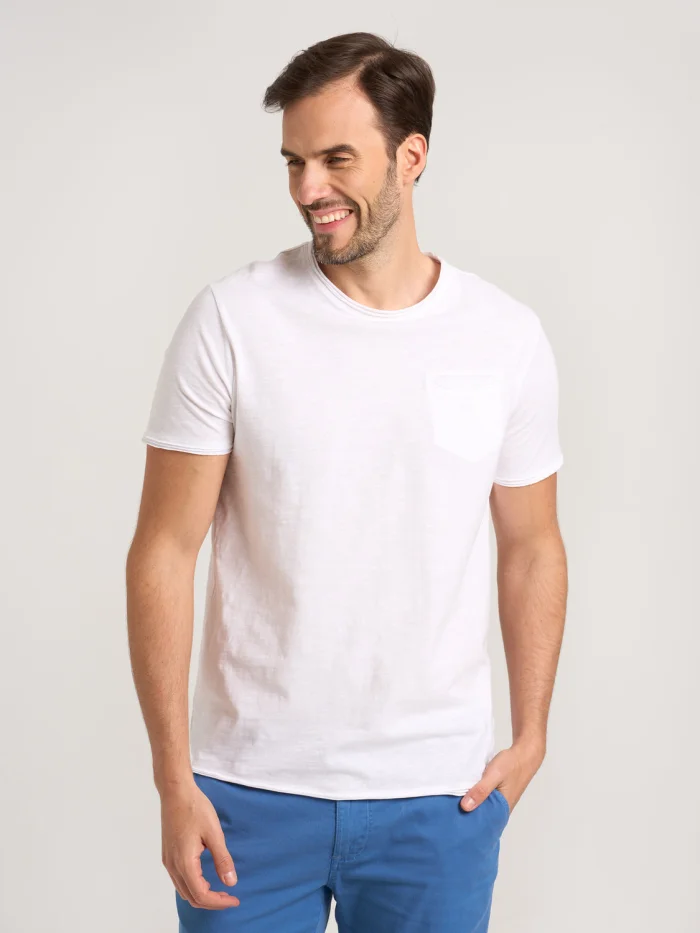 Biały t-shirt męski P Club