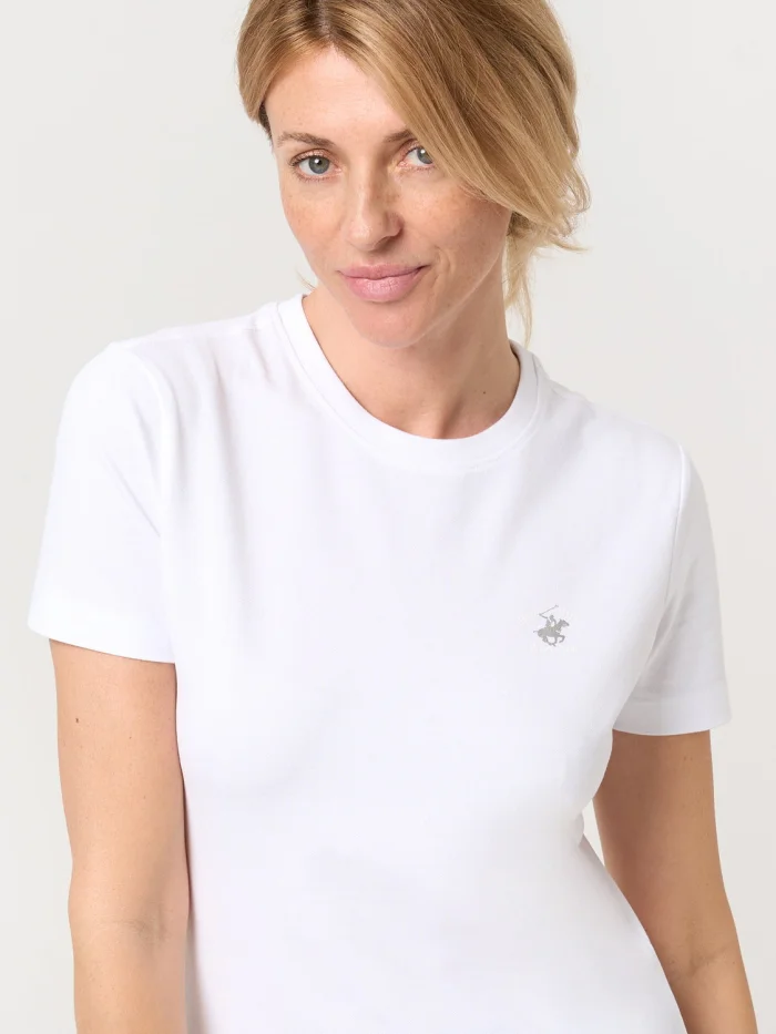 Biały t-shirt damski Beverly Hills Polo Club