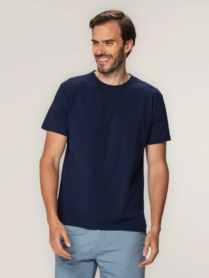 Granatowy t-shirt męski Willsoor