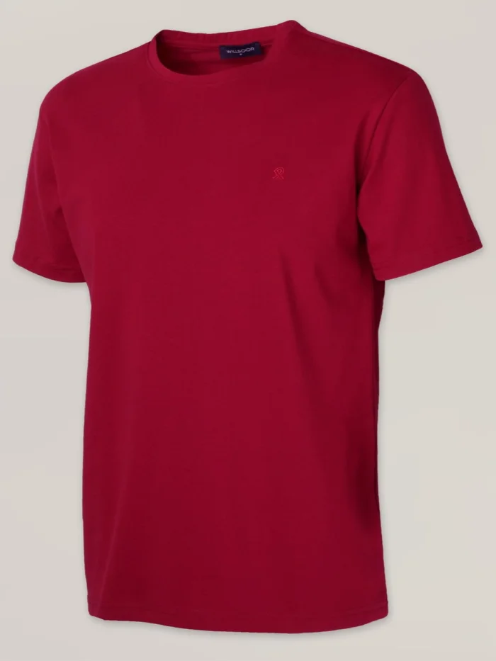 Bordowy t-shirt męski Willsoor