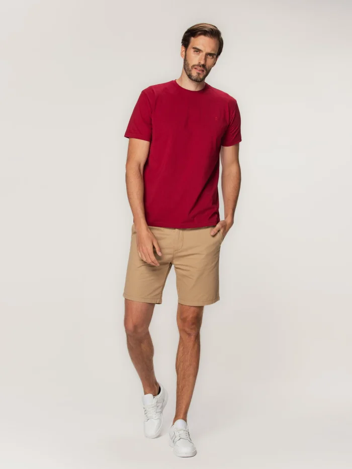 Bordowy t-shirt męski Willsoor