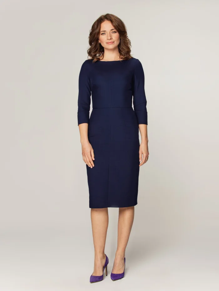 Elegancka granatowa sukienka