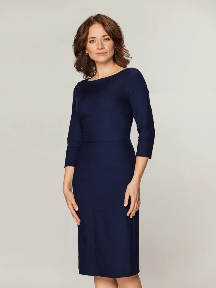Elegancka granatowa sukienka