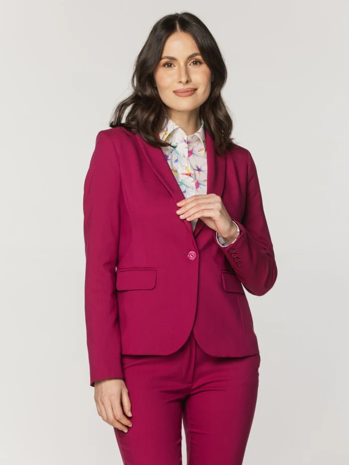 Fuksjowa marynarka damska