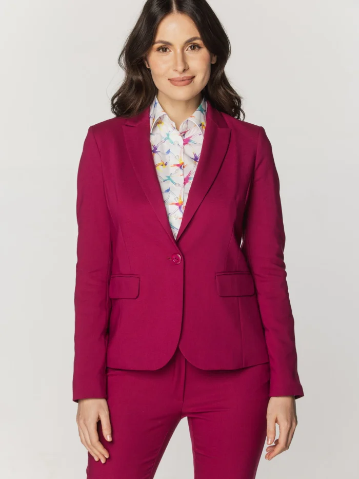 Fuksjowa marynarka damska