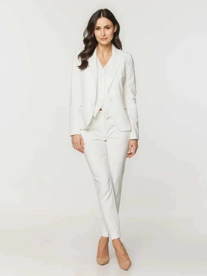 Białe spodnie garniturowe