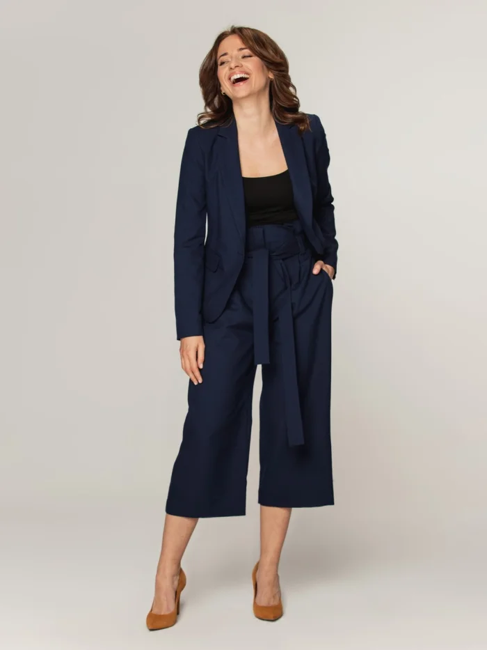 Granatowe spodnie Kuloty