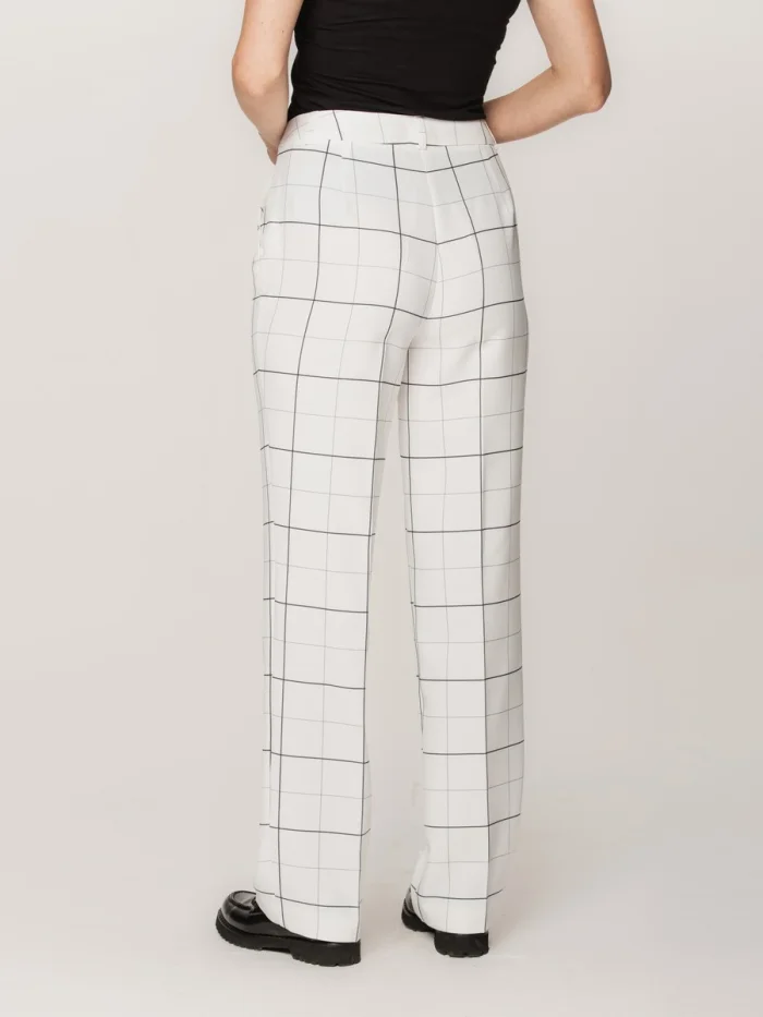 Spodnie garniturowe w kratę