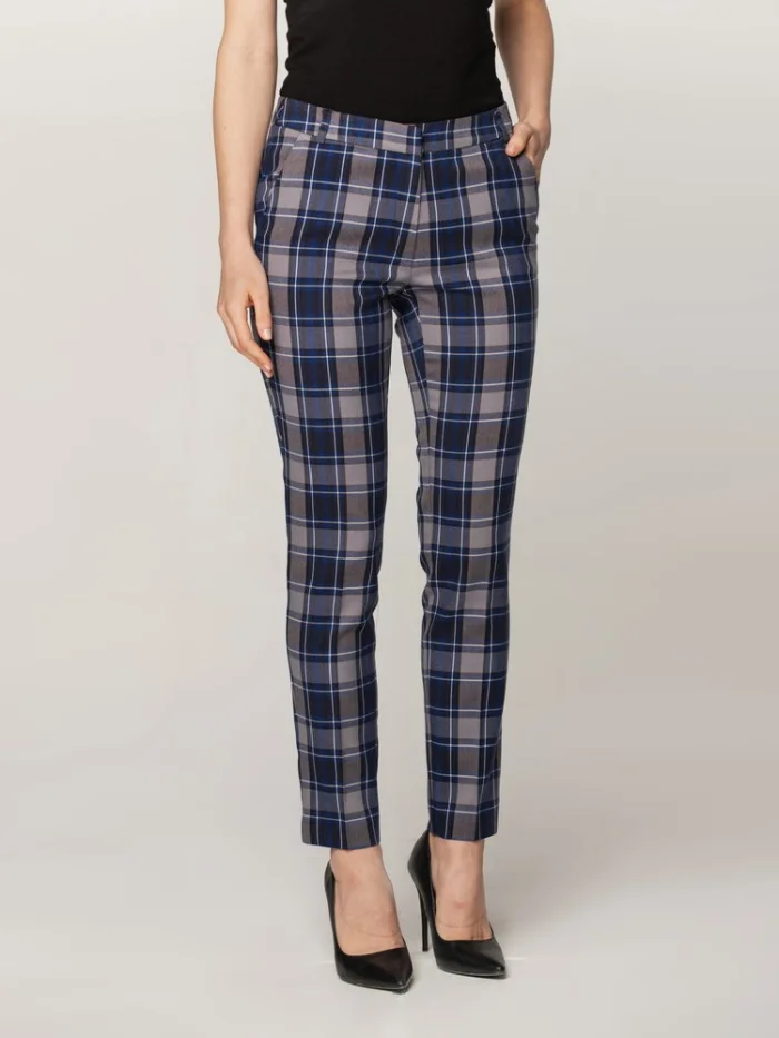 Spodnie garniturowe w kratę