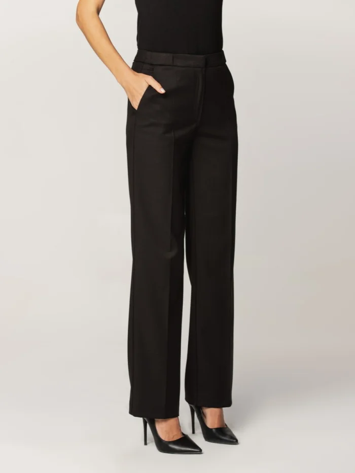 Czarne spodnie garniturowe Long Size