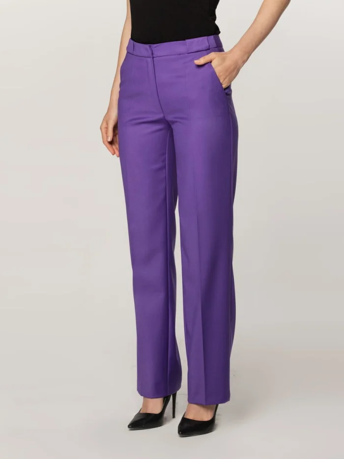 Fioletowe spodnie garniturowe