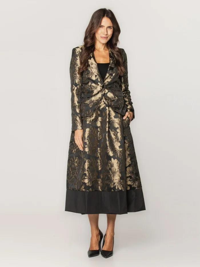 Czarno-złota marynarka damska