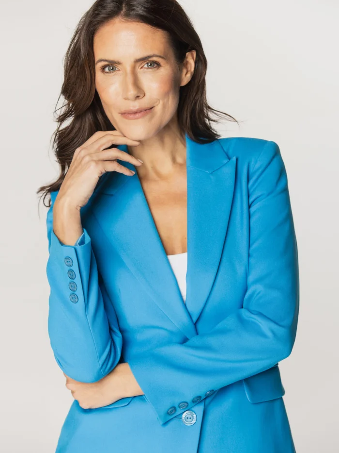 Turkusowa marynarka damska