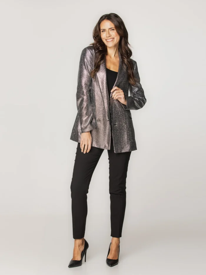 Srebrna marynarka damska