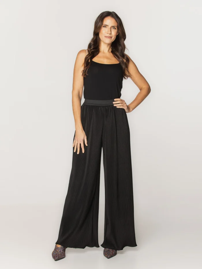 Spodnie plisowane damskie