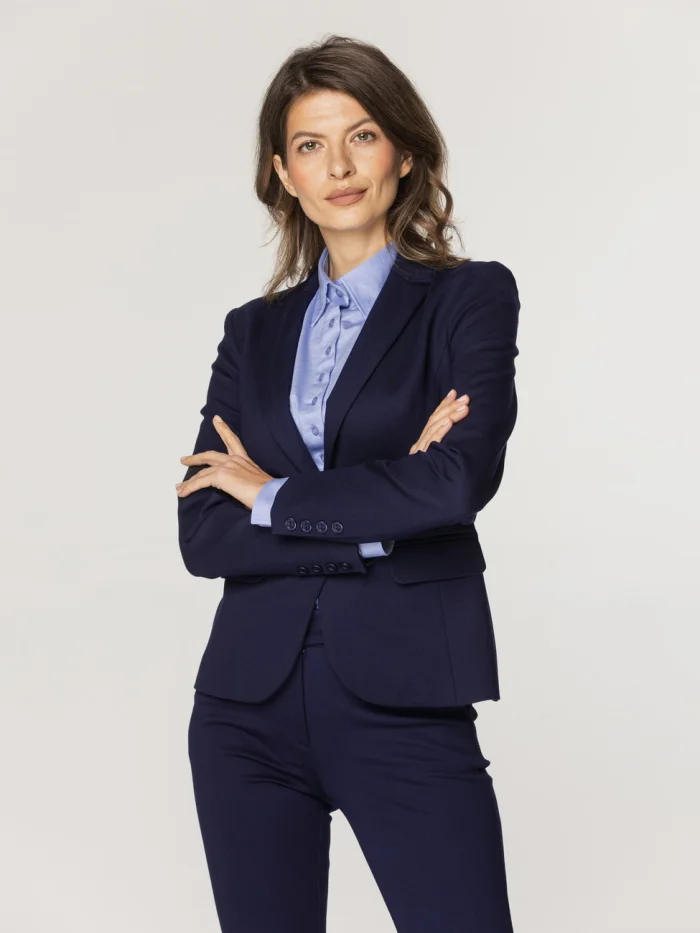 Granatowa marynarka damska