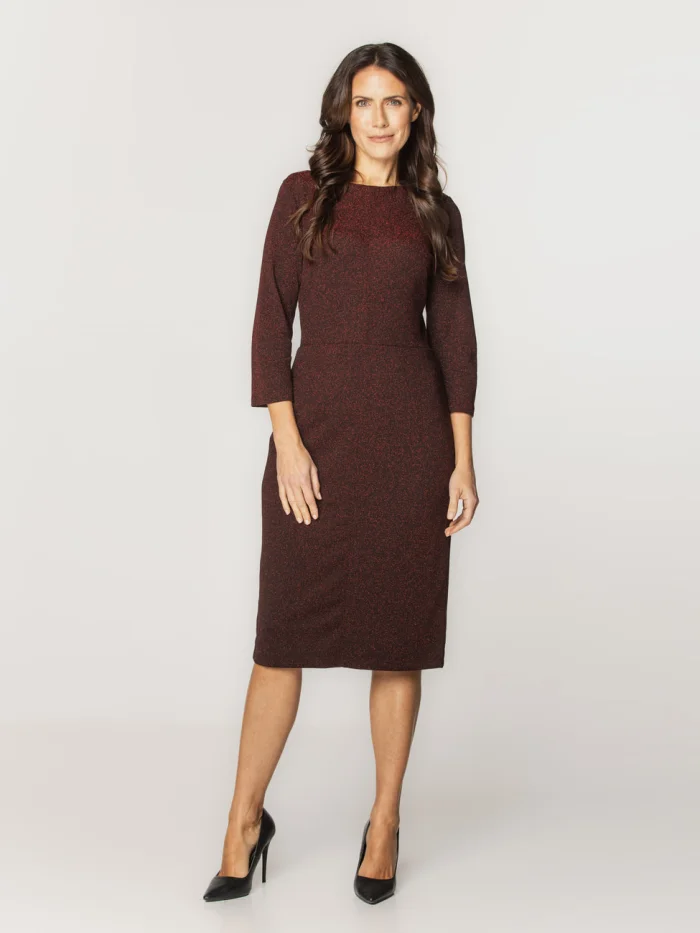 Bordowa sukienka