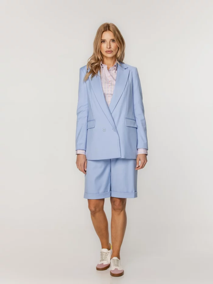 Błękitny żakiet damski