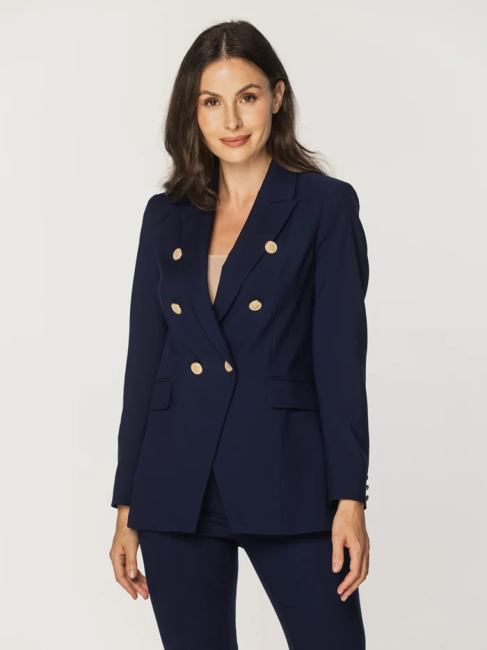 Granatowa marynarka damska