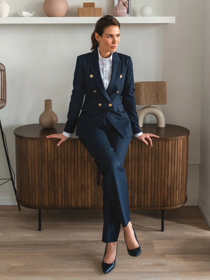 Granatowa marynarka damska