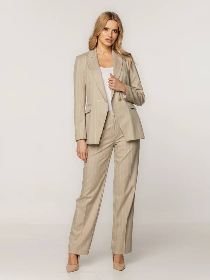 Spodnie garniturowe w prążki