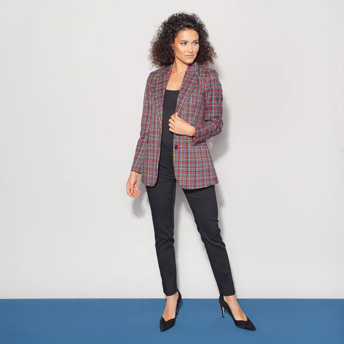 Marynarka damska w kratę