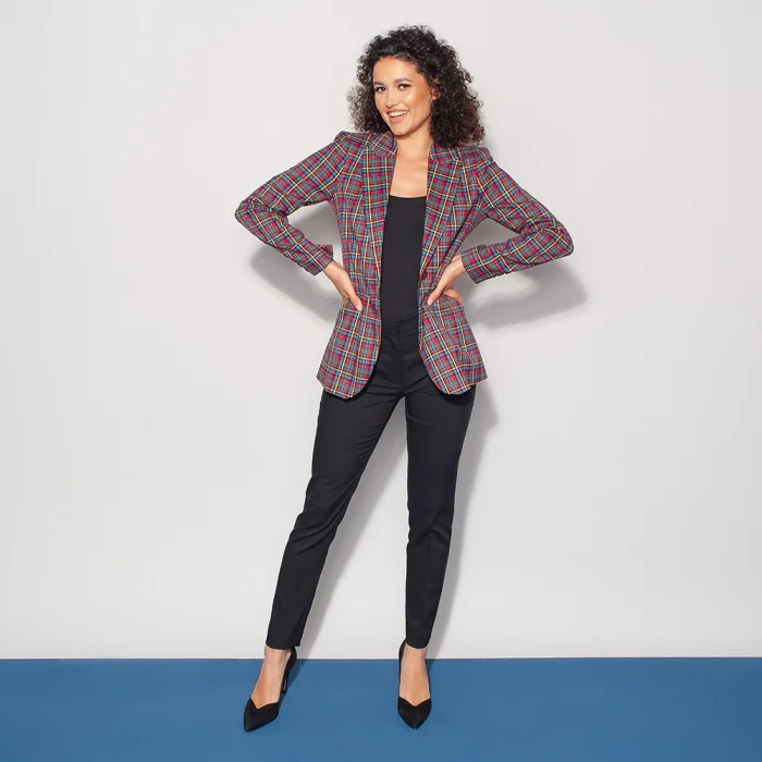 Marynarka damska w kratę