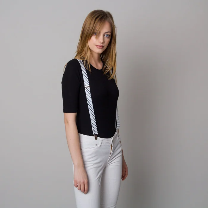 Białe szelki damskie