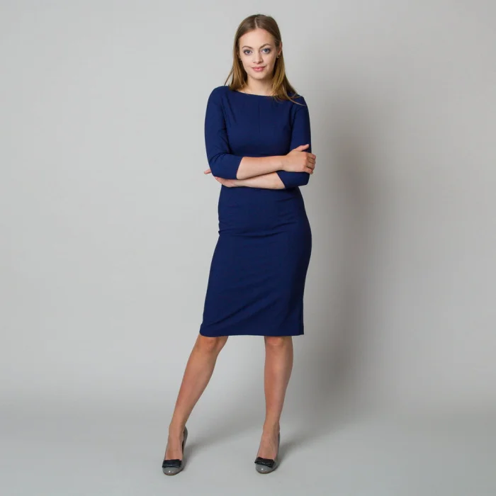Elegancka granatowa sukienka