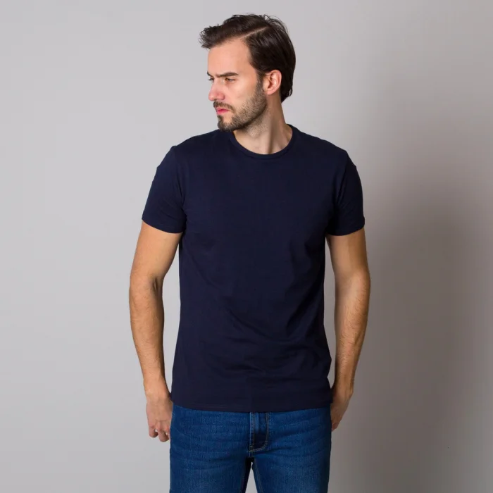 Granatowy t-shirt męski