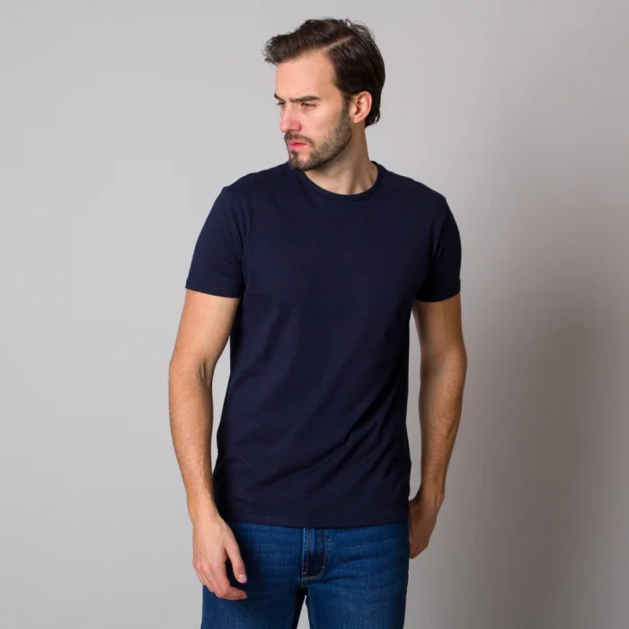 Granatowy t-shirt męski