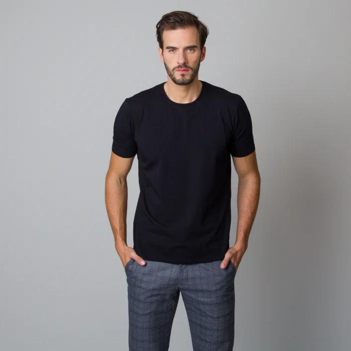 Czarny t-shirt męski