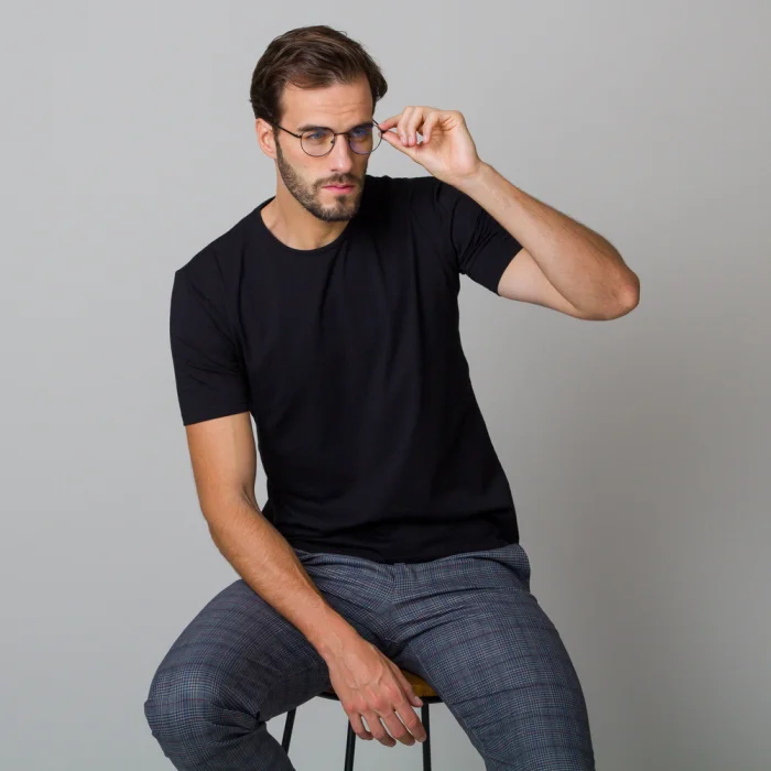Czarny t-shirt męski