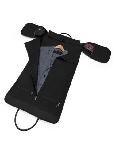 podróżna torba skórzana z pokrowcem na koszule