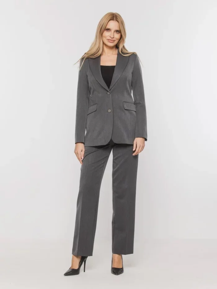 Ciemnoszary garnitur damski