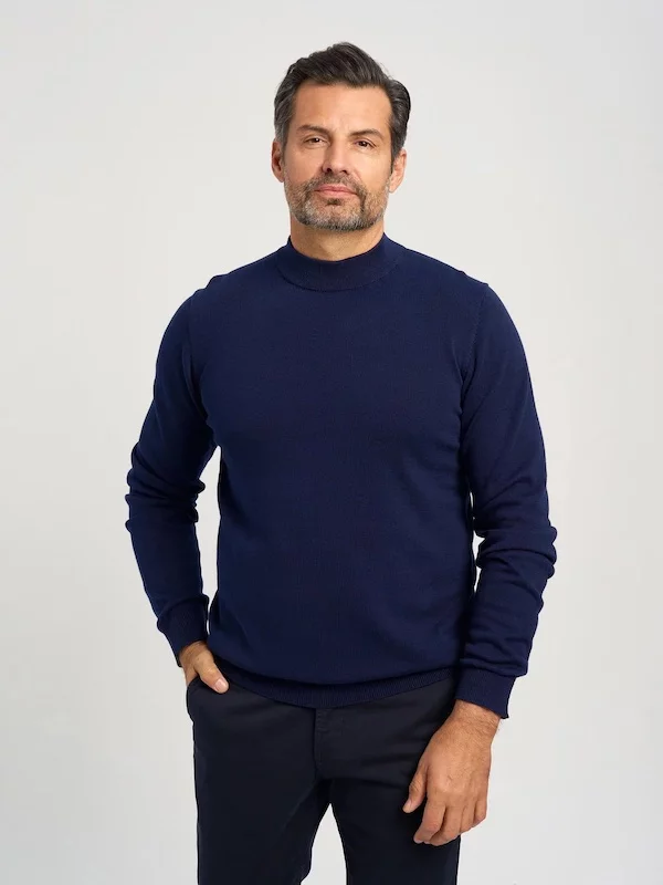 Granatowy półgolf wysoki